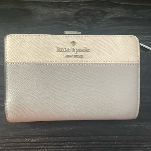 Kate Spade Madison Colorblock Wallet, Saffiano Leather, Platinum Grey - Picture 1 of 4